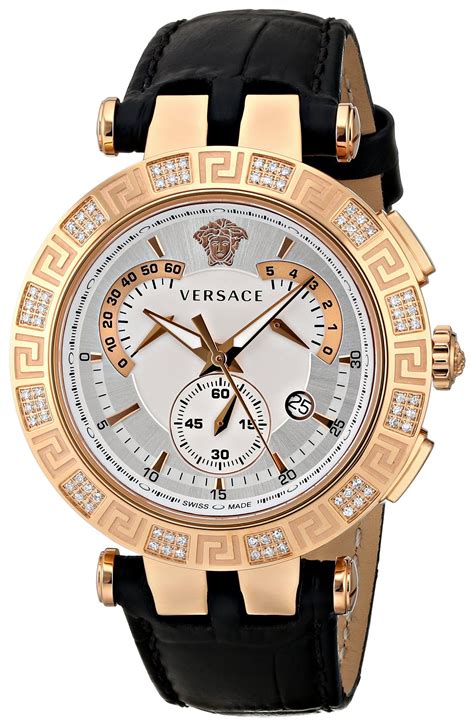 versace gold diamond watch|versace chrono.